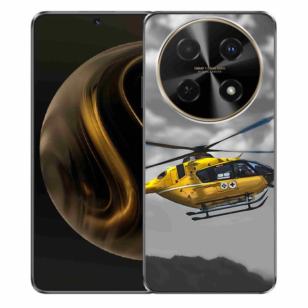 Gelový kryt mmCase na Huawei Nova 12i - žlutá helikoptéra