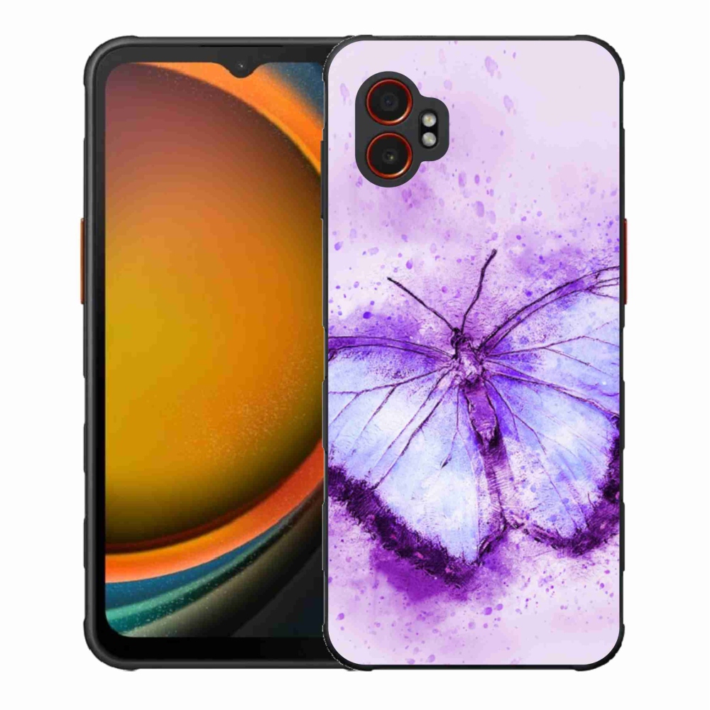 Gelový kryt mmCase na Samsung Galaxy Xcover 7 Pro - fialový motýl