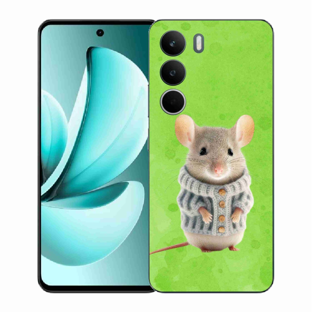 Gelový kryt mmCase na Realme C71 - myška ve svetru