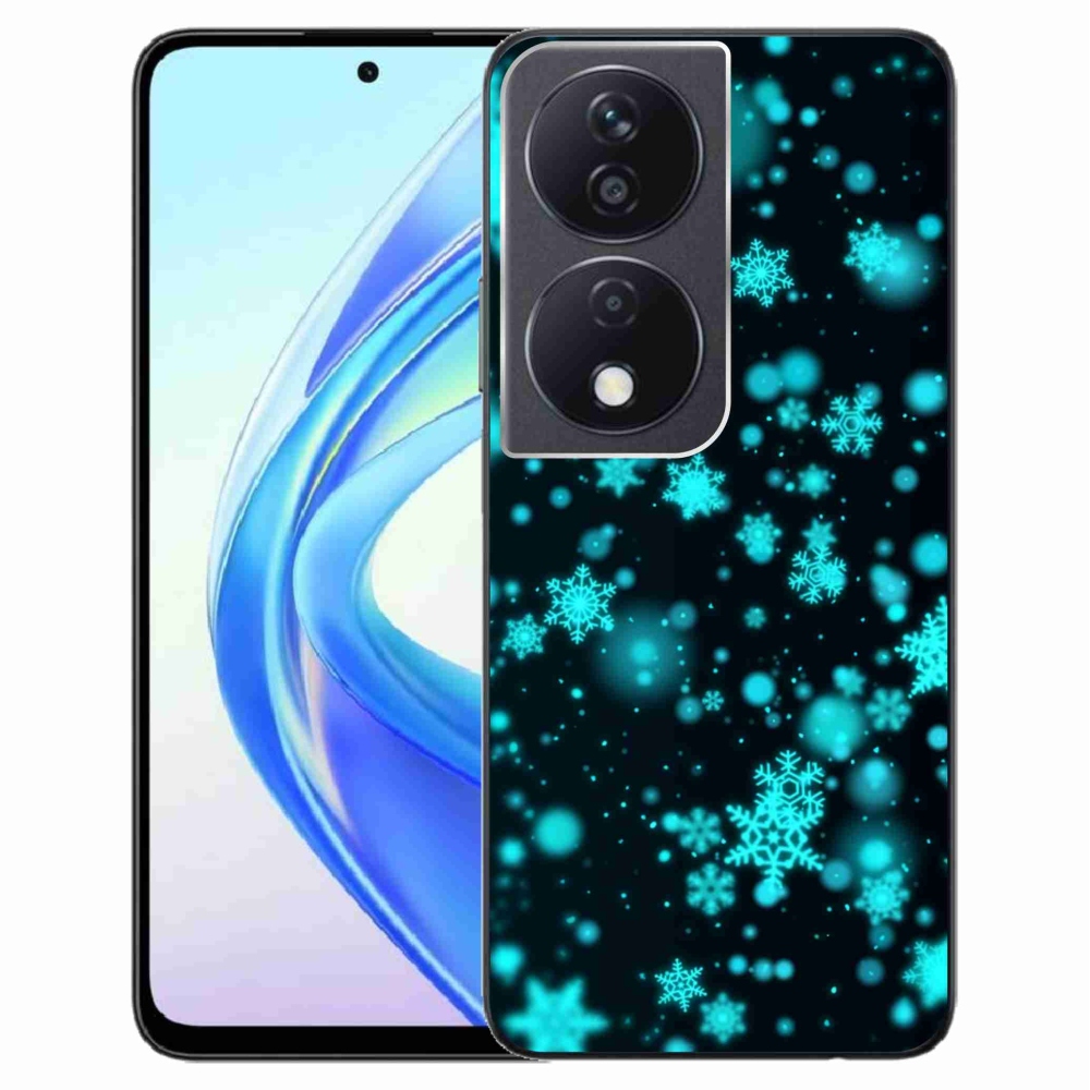 Gelový kryt mmCase na Honor X7b/Honor 90 Smart - sněhové vločky 1