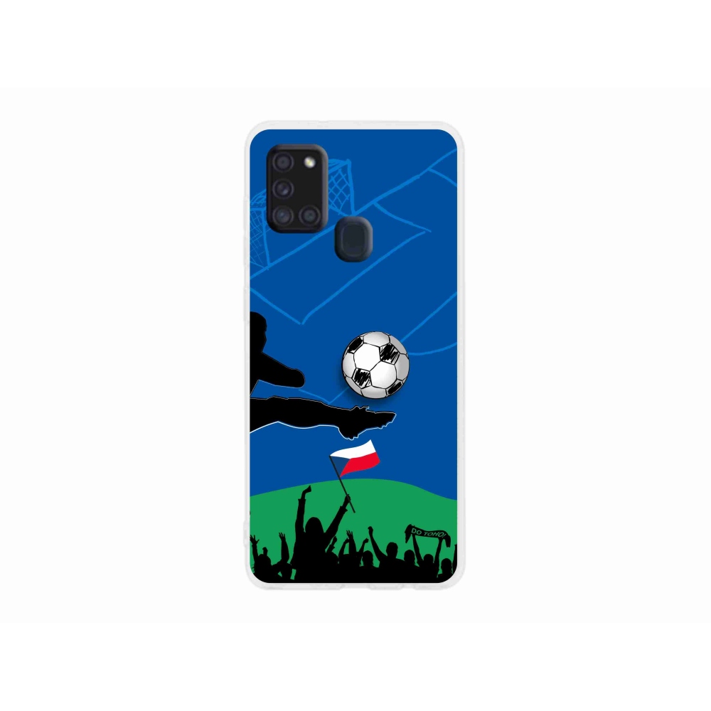 Gelový kryt mmCase na Samsung Galaxy A21s - fanoušci fotbalu