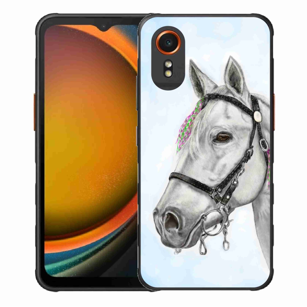 Gelový kryt mmCase na Samsung Galaxy Xcover 7 - bílý kůň 1