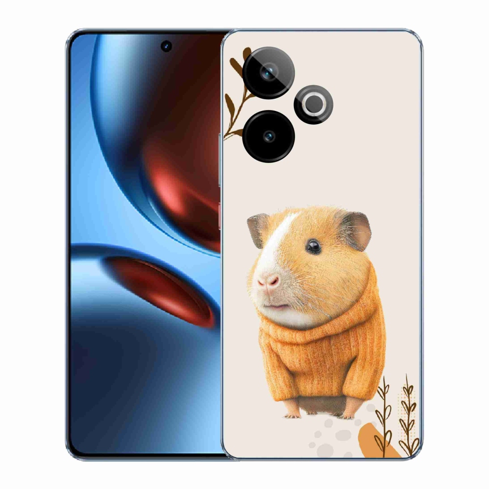 Gelový kryt mmCase na Realme GT 7 5G/GT 7T 5G - morče ve svetru
