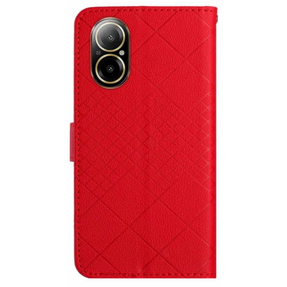Texture knížkové pouzdro na mobil Realme C67 - červené