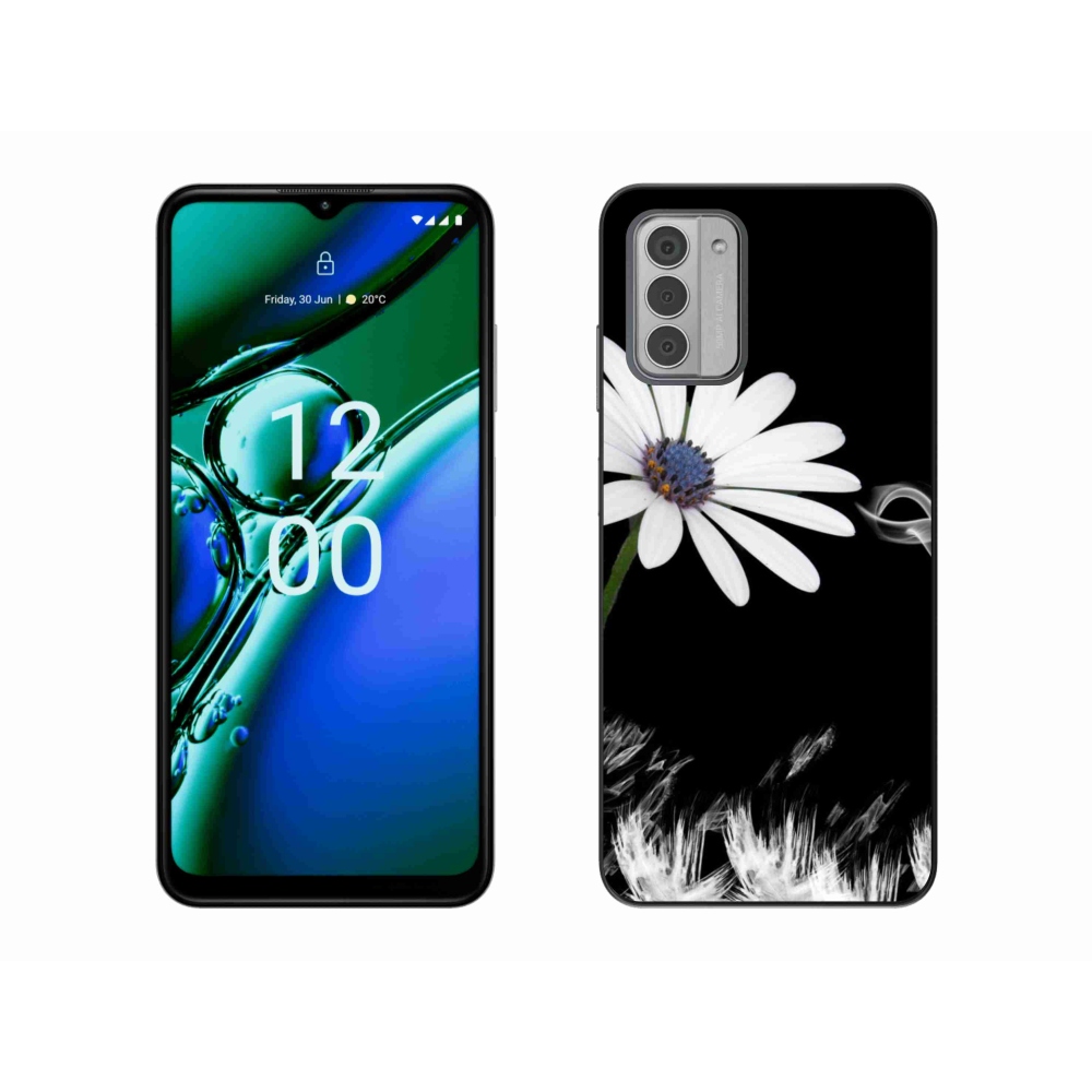 Gelový kryt mmCase na Nokia G42 - bílá květina