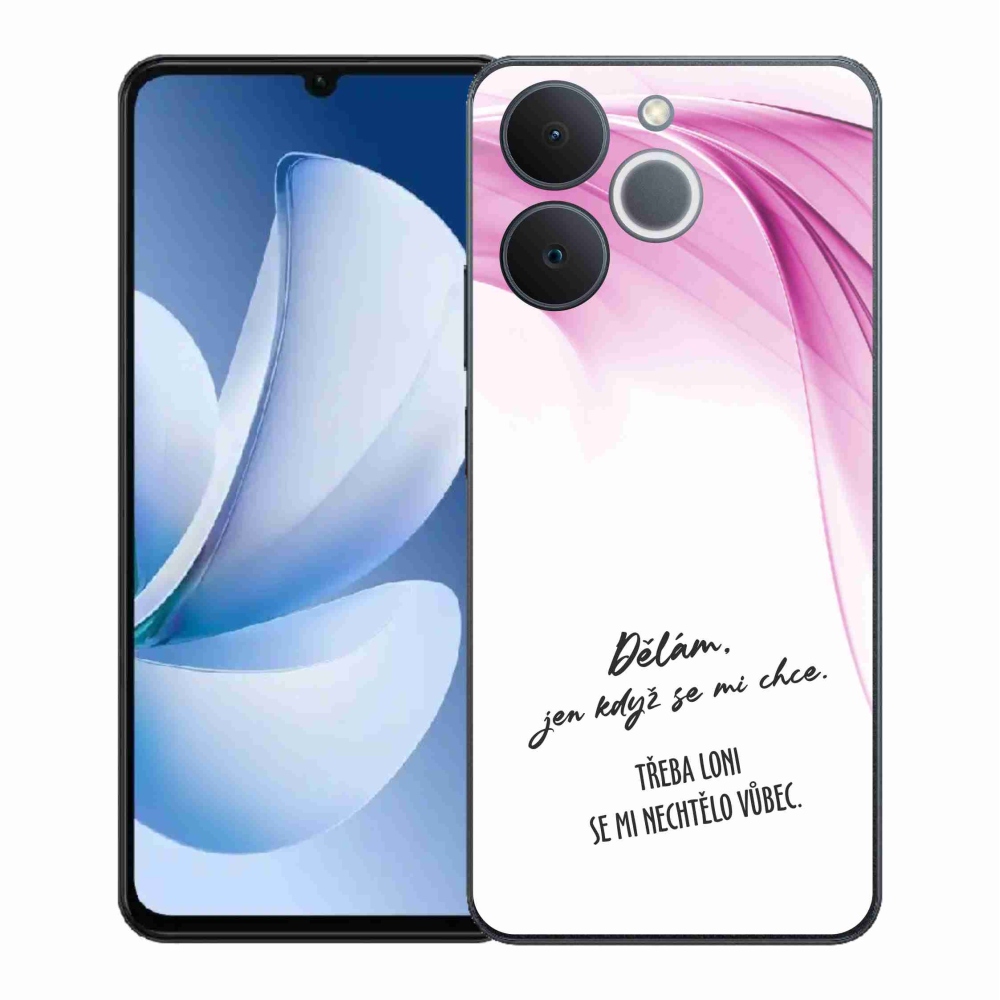 Gelový kryt mmCase na Realme Note 70T - vtipný text 12 bílé pozadí