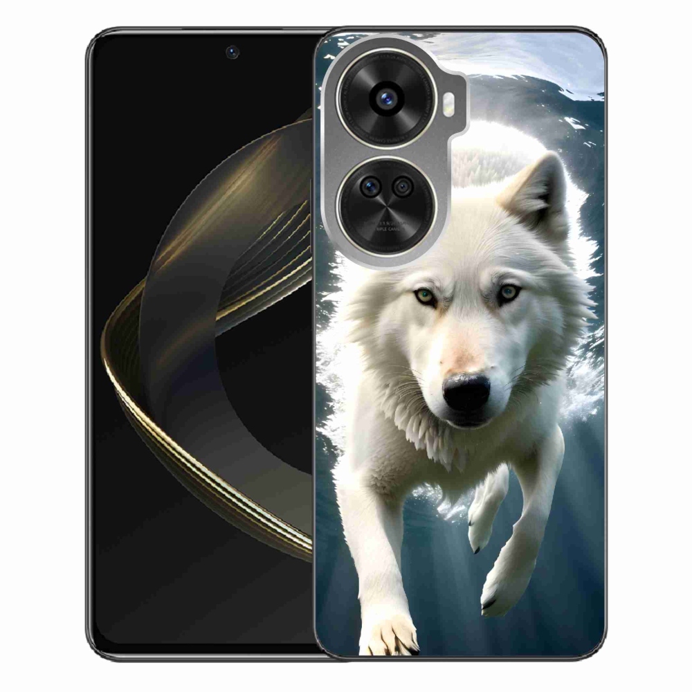 Gelový kryt mmCase na Huawei Nova 12 SE - bílý vlk
