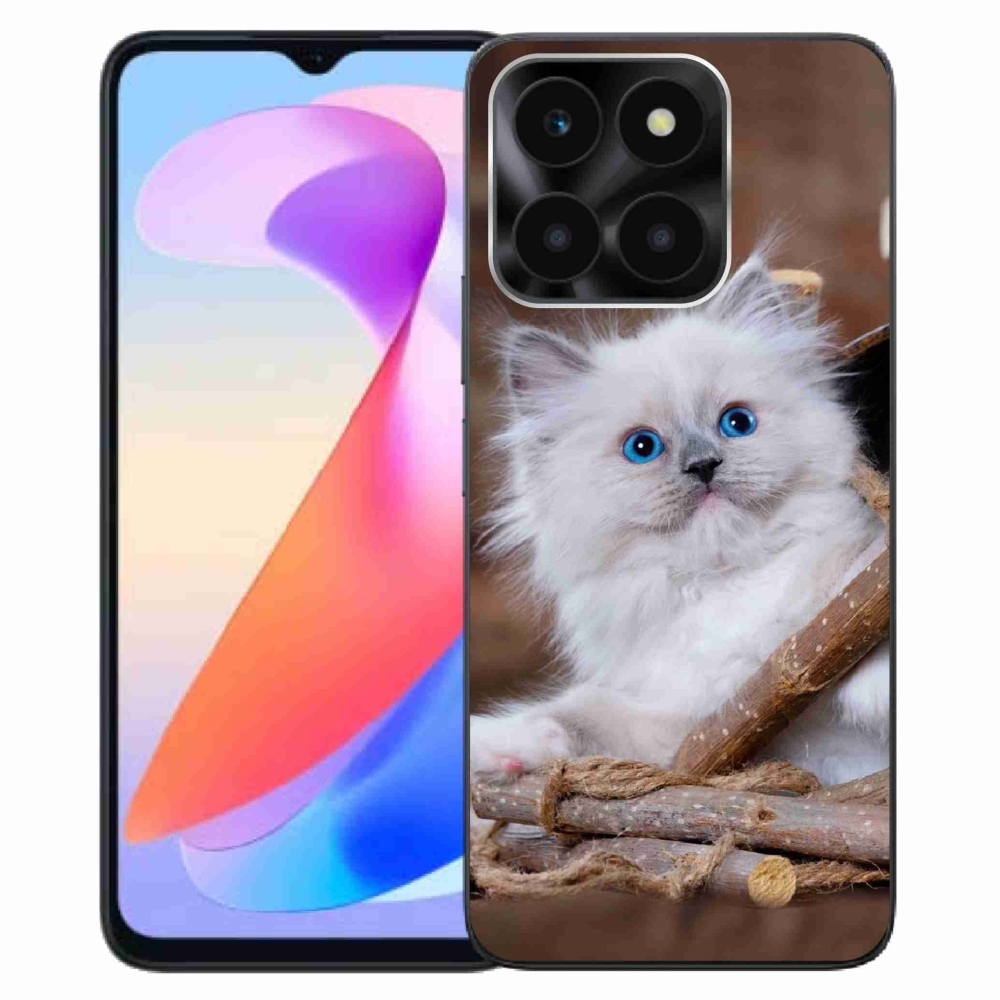 Gelový kryt mmCase na Honor X6a - bílé kotě
