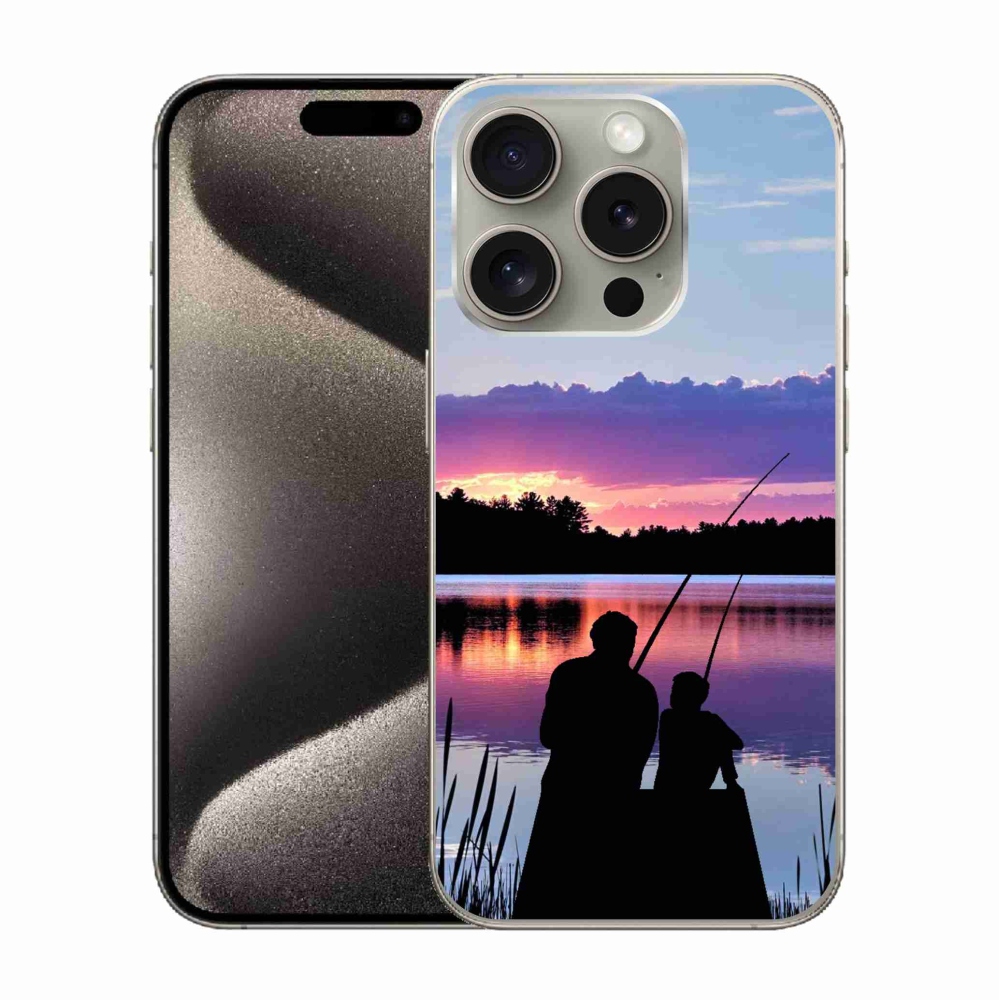 Gelový kryt mmCase na iPhone 15 Pro - rybaření 2