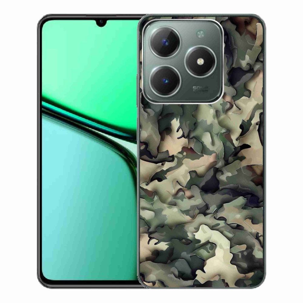 Gelový kryt mmCase na Realme C61 - maskáčový vzor 9