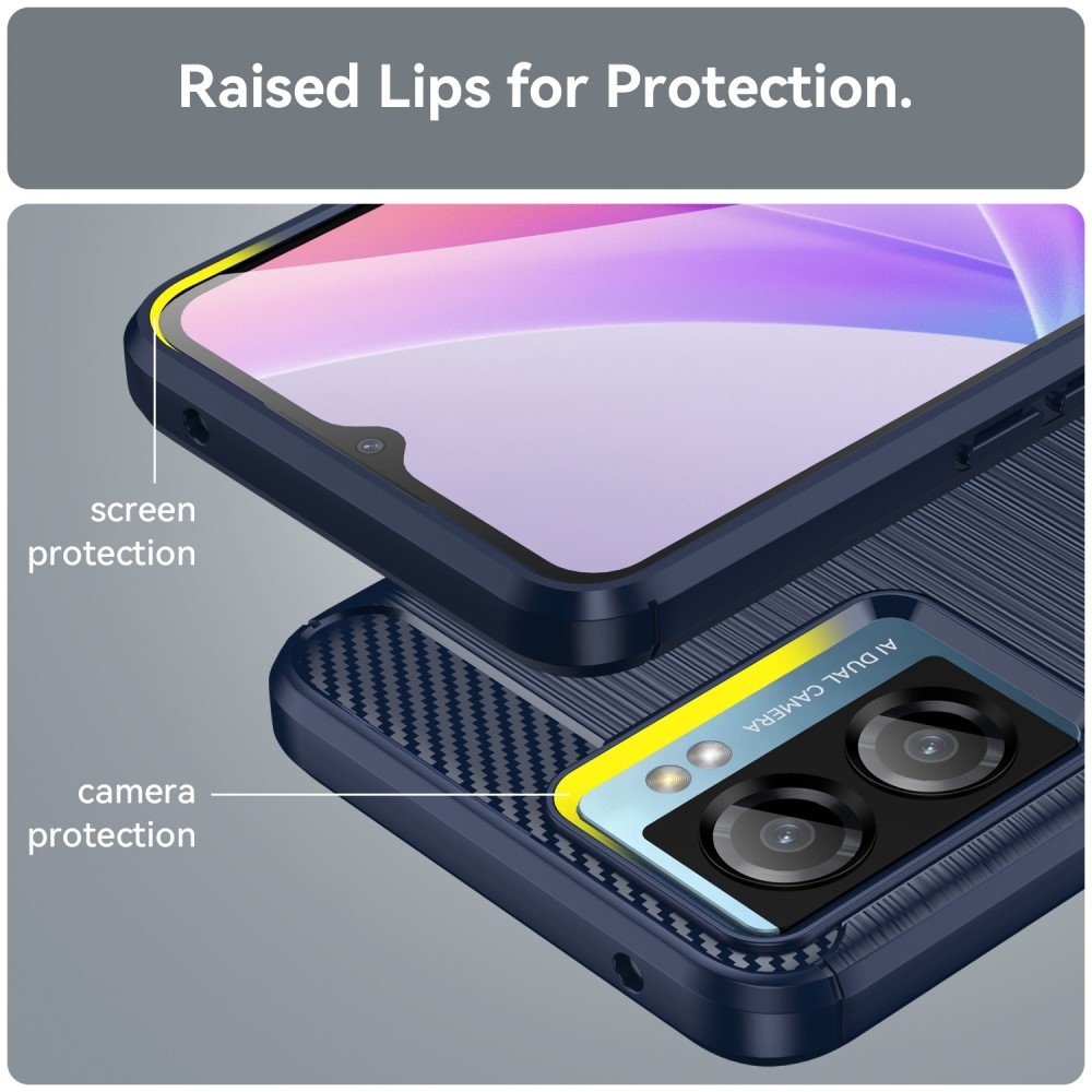 Carbon odolný gelový obal na Realme Narzo 50 - modrý