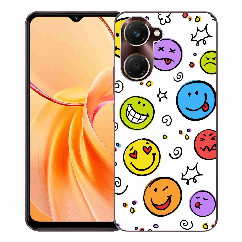 Gelový kryt mmCase na Vivo Y28s 5G - smajlíci