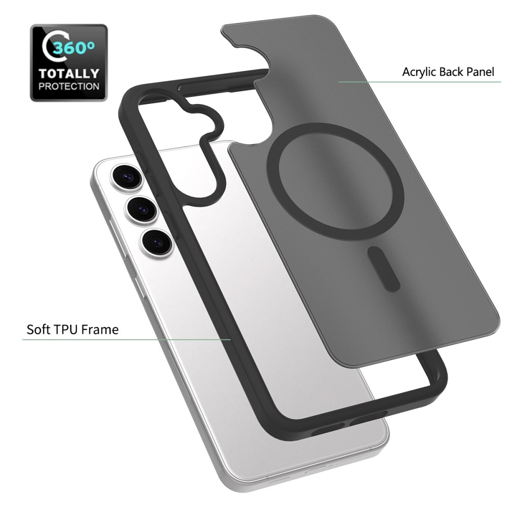 Skin gelový obal s pevnými zády a podporou MagSafe na Samsung Galaxy S25+ - černý