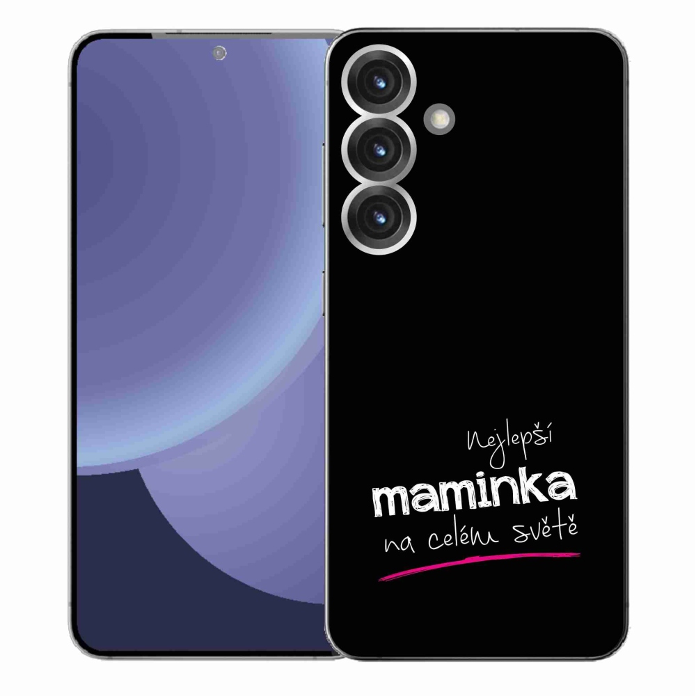 Gelový kryt mmCase na Samsung Galaxy S25+ - nejlepší maminka 4 černé pozadí