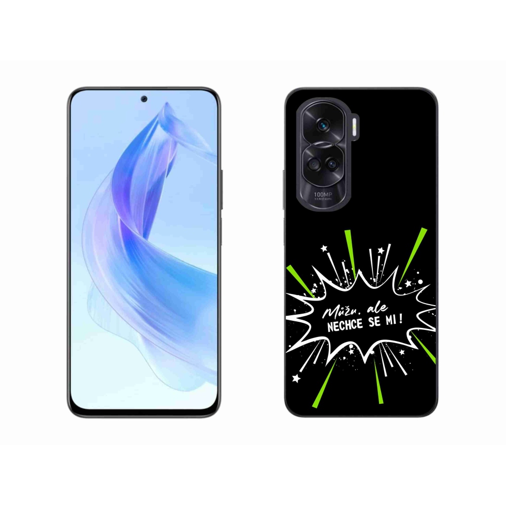 Gelový kryt mmCase na Honor 90 Lite - vtipný text 11 černé pozadí
