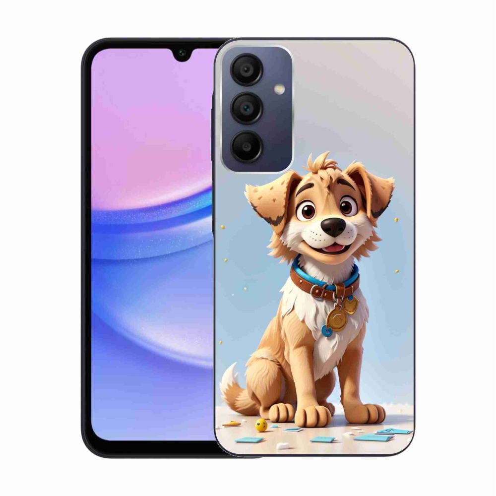 Gelový kryt mmCase na Samsung Galaxy A15 4G/5G - kreslené štěně