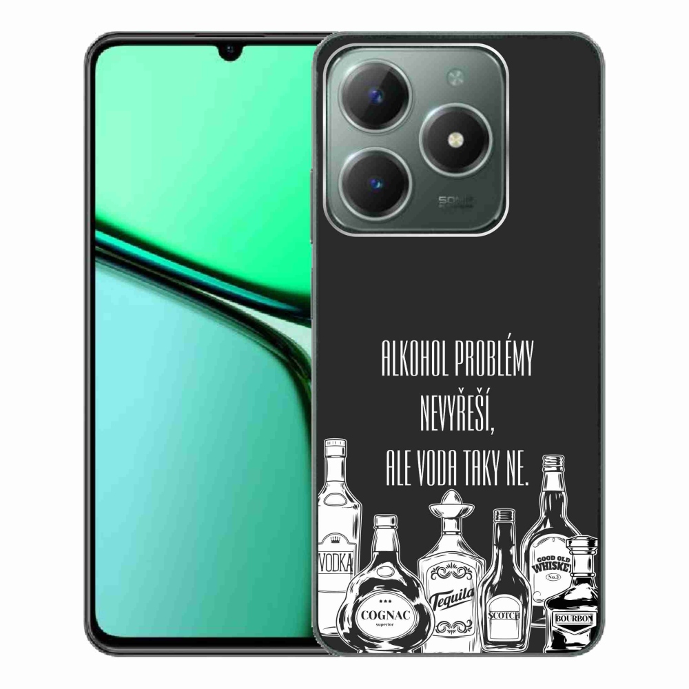 Gelový kryt mmCase na Realme C61 - vtipný text černé pozadí