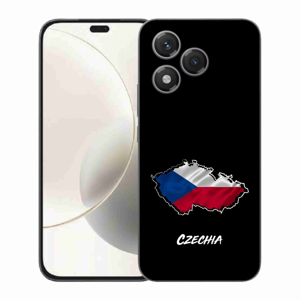 Gelový kryt mmCase na Honor 400 Lite - Czechia černé pozadí