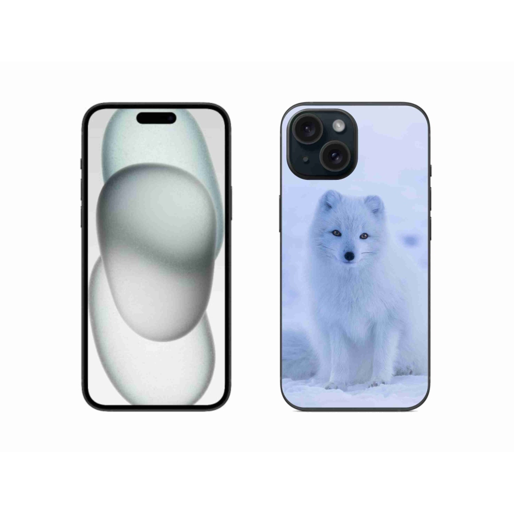 Gelový kryt mmCase na iPhone 15 - polární liška
