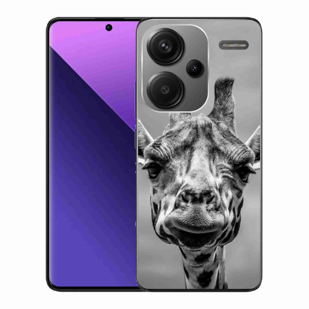 Gelový kryt mmCase na Xiaomi Redmi Note 13 Pro+ 5G - černobílá žirafa