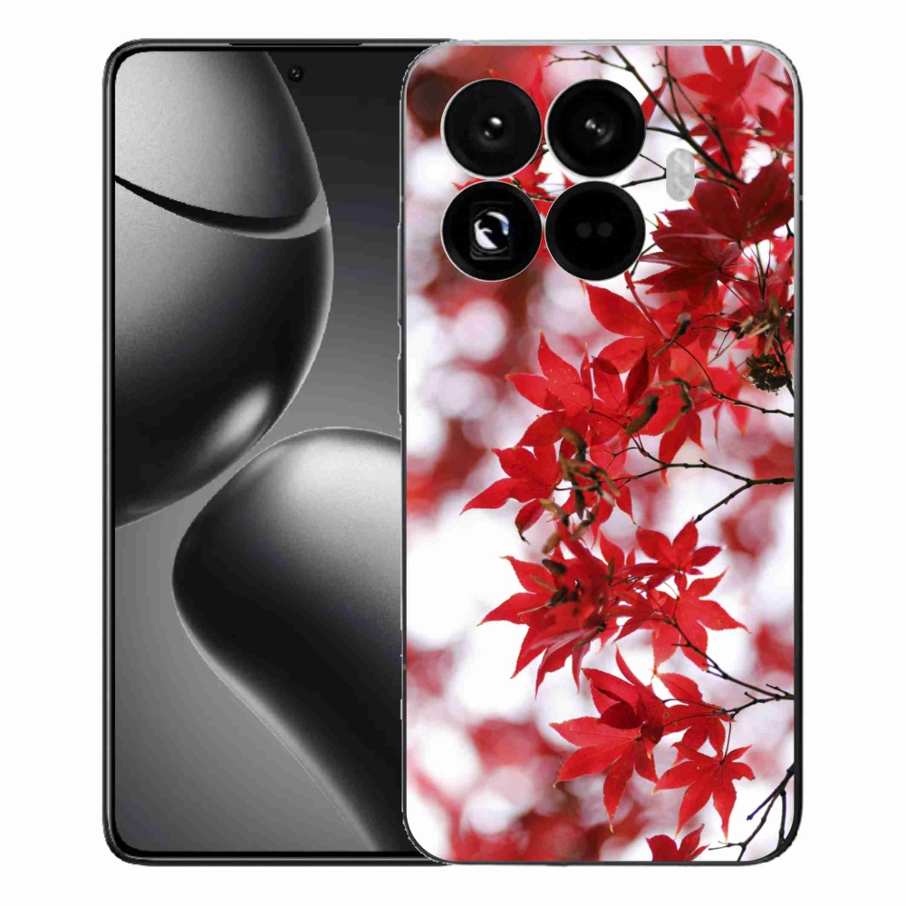 Gelový kryt mmCase na Xiaomi 15T Pro - červené listy