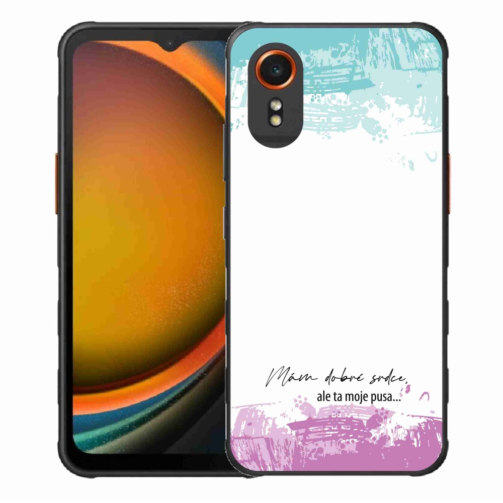 Gelový kryt mmCase na Samsung Galaxy Xcover 7 - vtipný text 3 bílé pozadí
