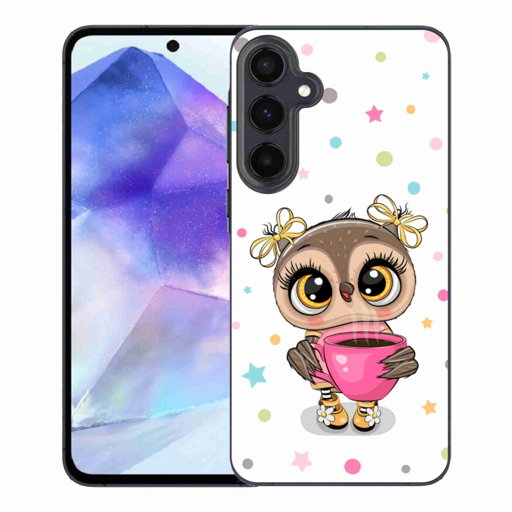Gelový kryt mmCase na Samsung Galaxy A55 5G - kreslená sovička