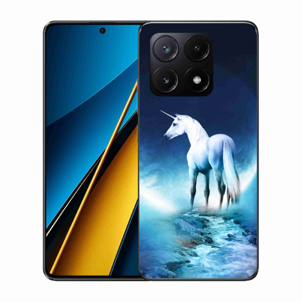 Gelový kryt mmCase na Xiaomi Poco X6 Pro 5G - bílý jednorožec