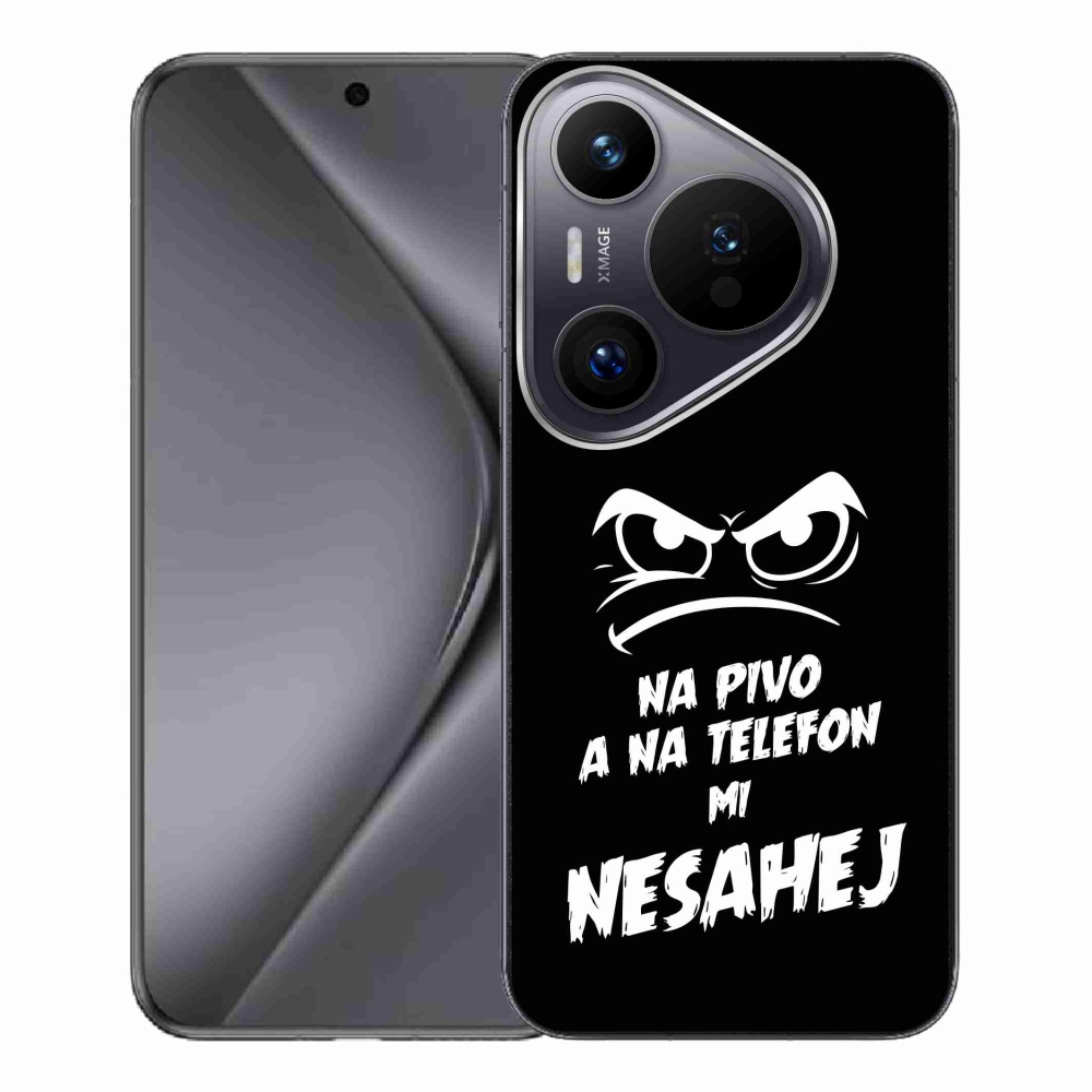 Gelový kryt mmCase na Huawei Pura 70 Pro - pivní motiv 2 černé pozadí