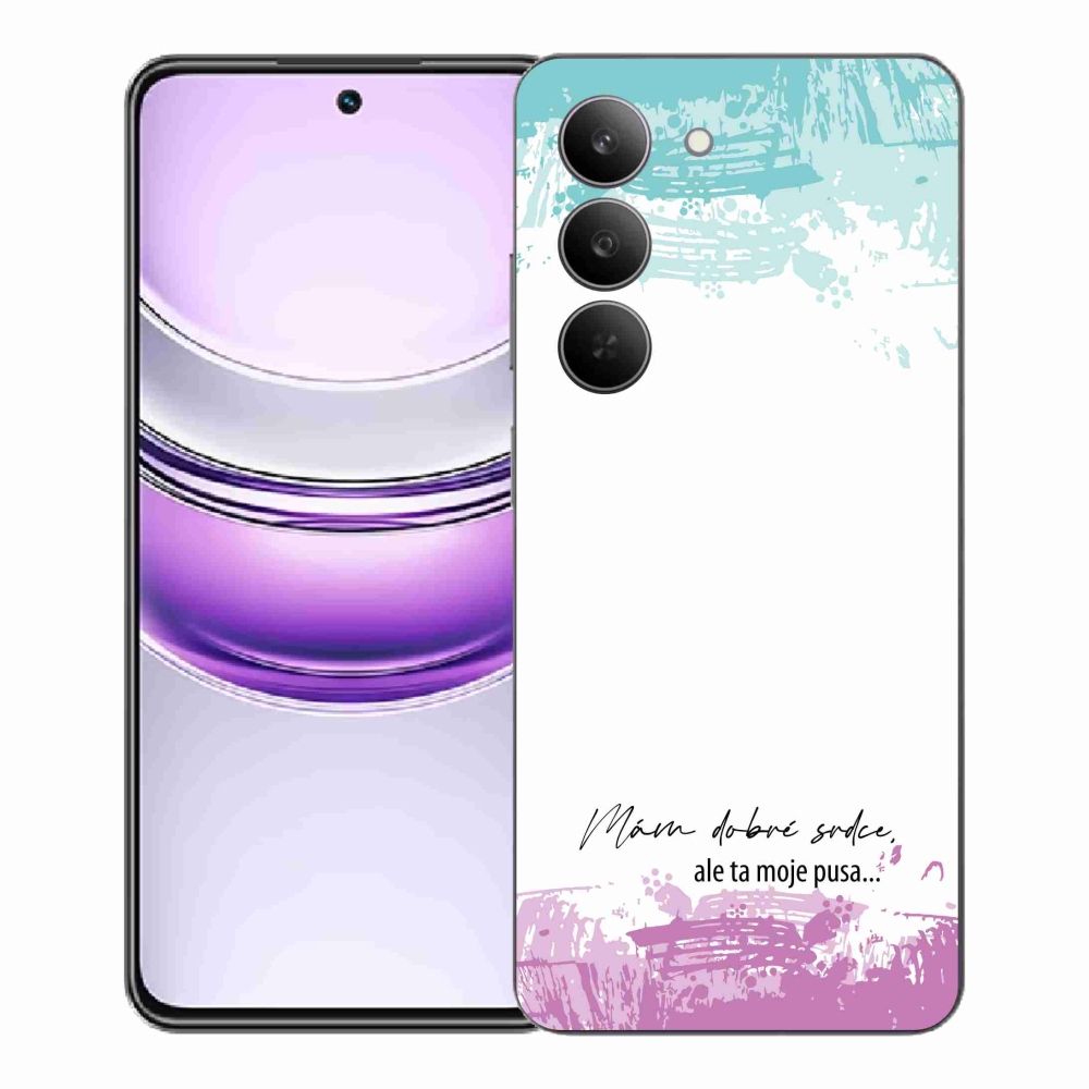 Gelový kryt mmCase na Realme 14x 5G - vtipný text 3 bílé pozadí