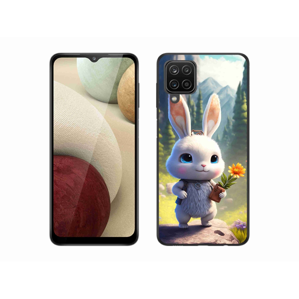 Gelový kryt mmCase na Samsung Galaxy A12 - roztomilý králíček