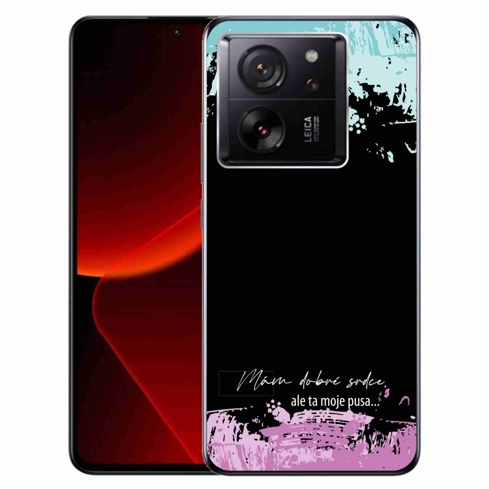 Gelový kryt mmCase na Xiaomi 13T/13T Pro - vtipný text 3 černé pozadí