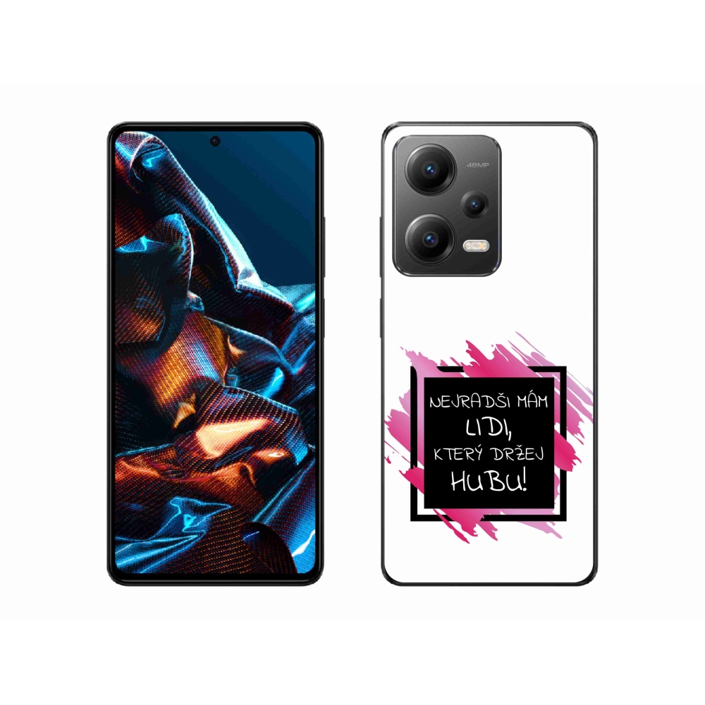 Gelový kryt mmCase na Xiaomi Redmi Note 12 Pro 5G - vtipný text 7 černobílé pozadí