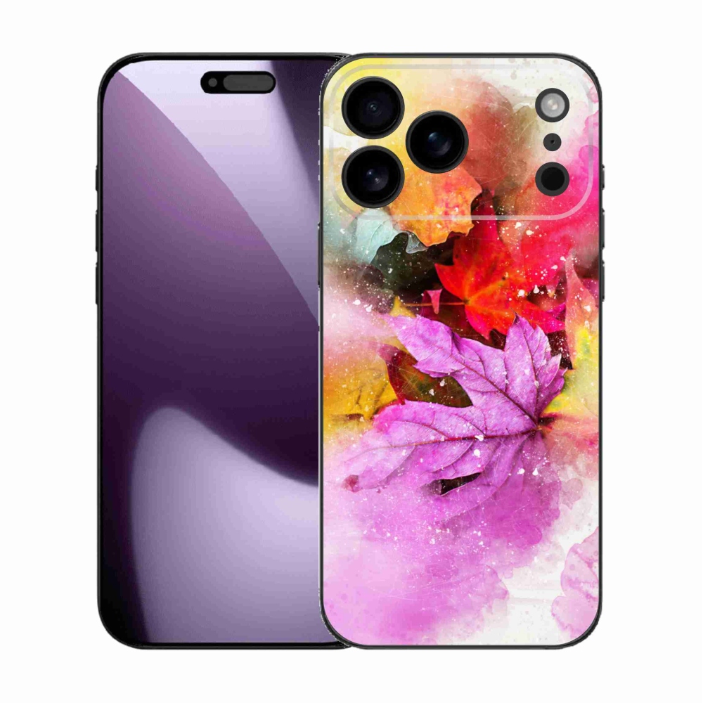 Gelový kryt mmCase na iPhone 17 Pro Max - barevné listy