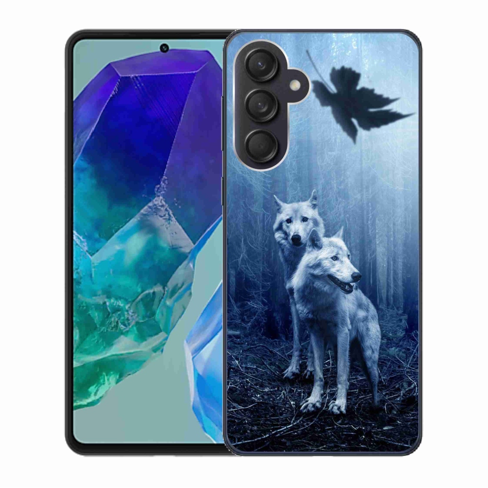 Gelový kryt mmCase na Samsung Galaxy M55 5G - vlci v lese