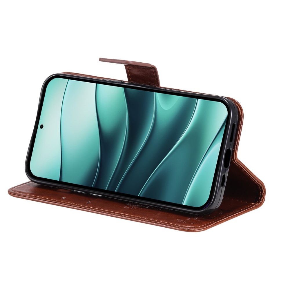 Trees knížkové pouzdro na Xiaomi Redmi Note 14 5G - hnědé