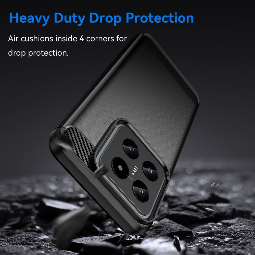 Carbon odolný gelový obal na Xiaomi 14 - černý