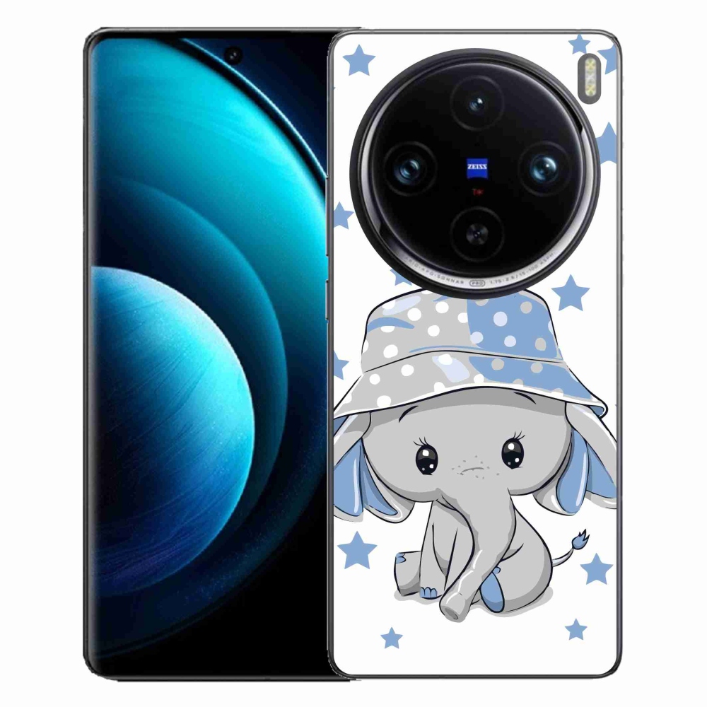 Gelový kryt mmCase na Vivo X100 Pro 5G - modrý slon