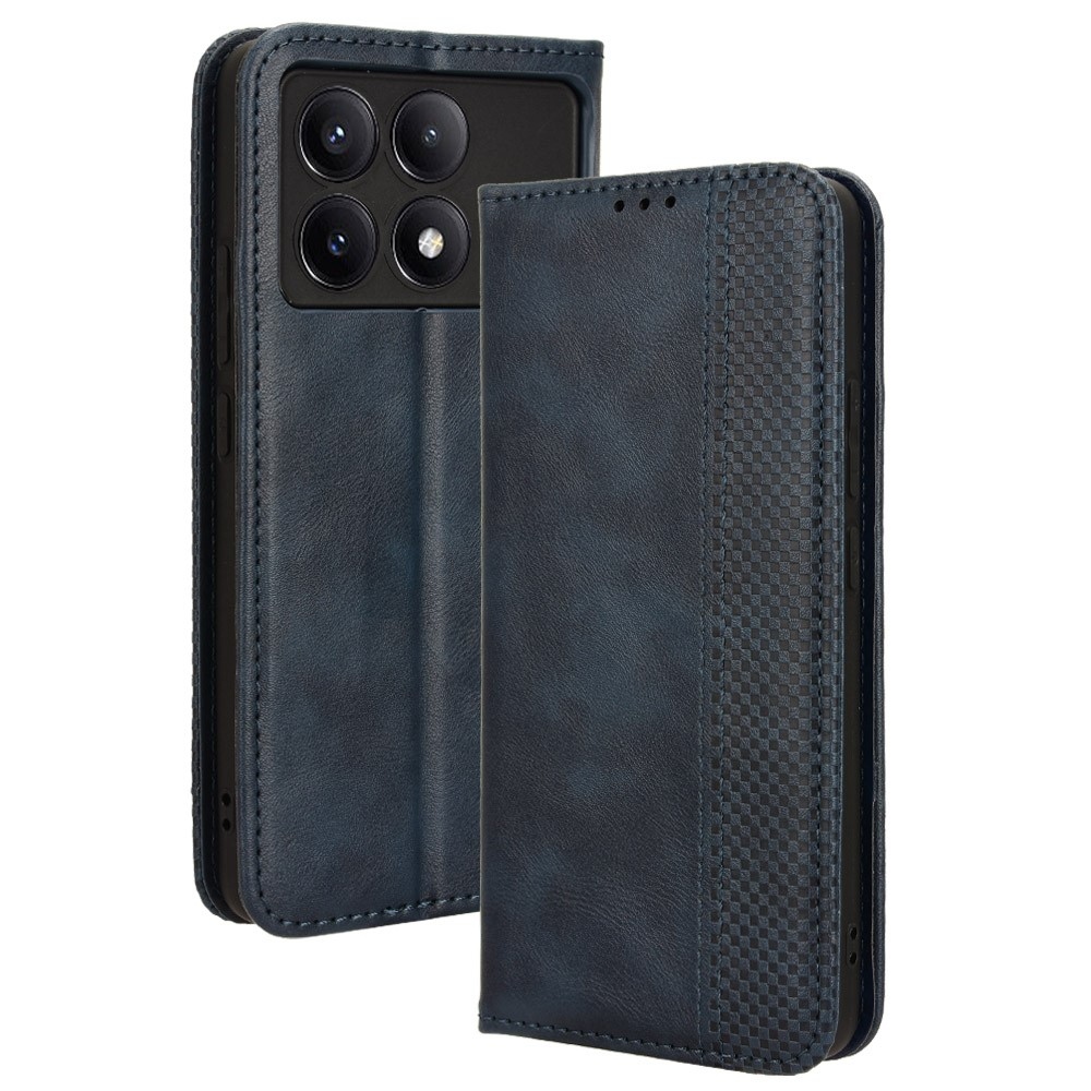 Vintage knížkové pouzdro na Xiaomi Poco X6 Pro 5G - tmavěmodré