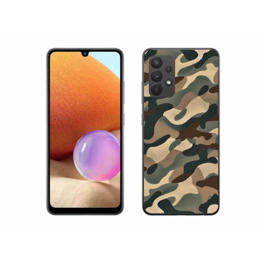 Gelový kryt mmCase na Samsung Galaxy A32 4G - maskáčový vzor 11
