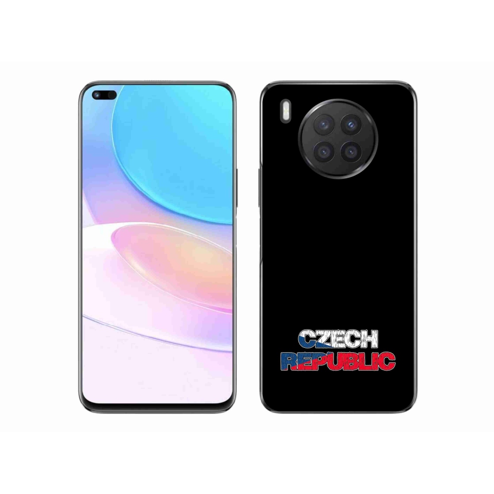 Gelový kryt mmCase na Huawei Nova 8i - Czech Republic černé pozadí