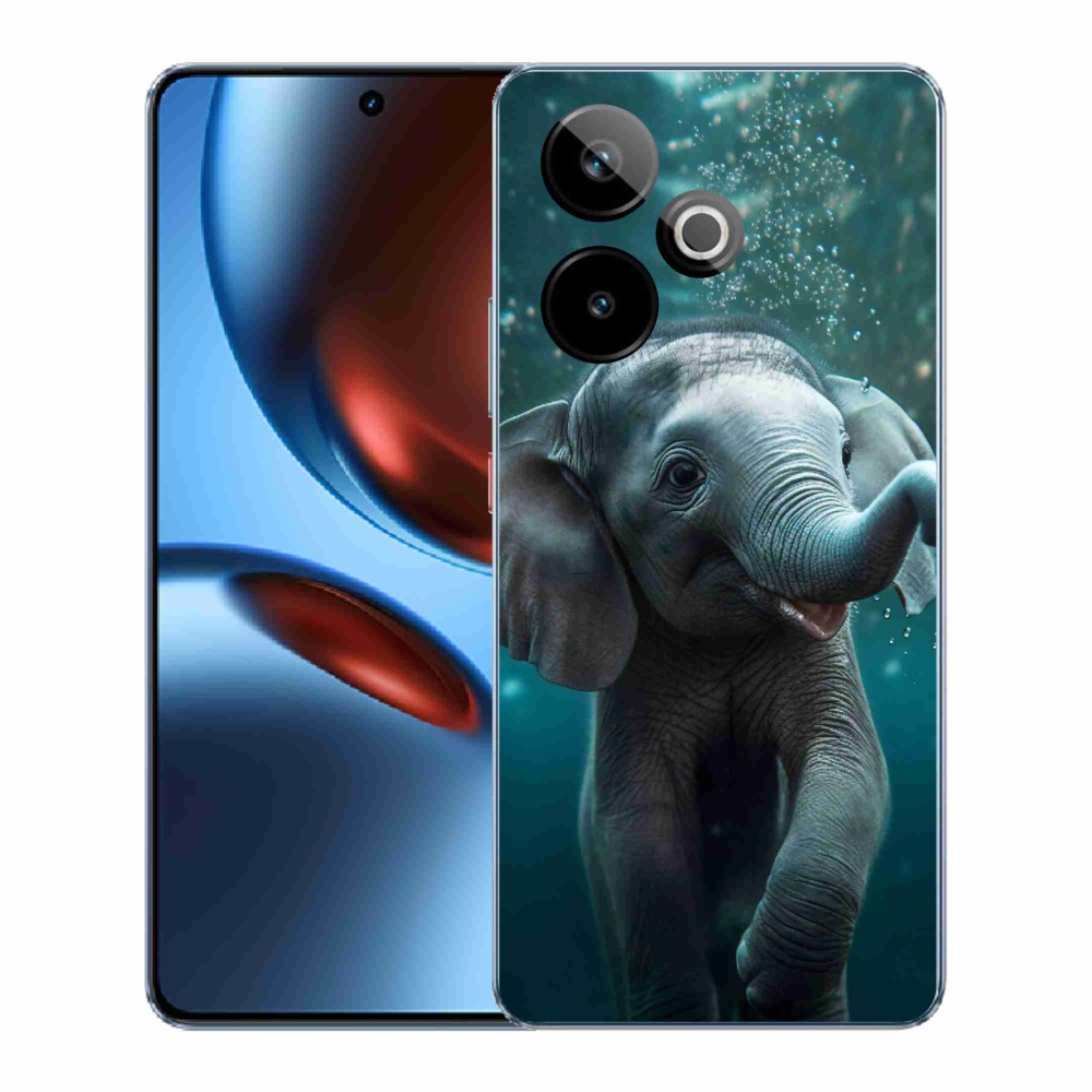 Gelový kryt mmCase na Realme GT 7 5G/GT 7T 5G - slůně pod vodou