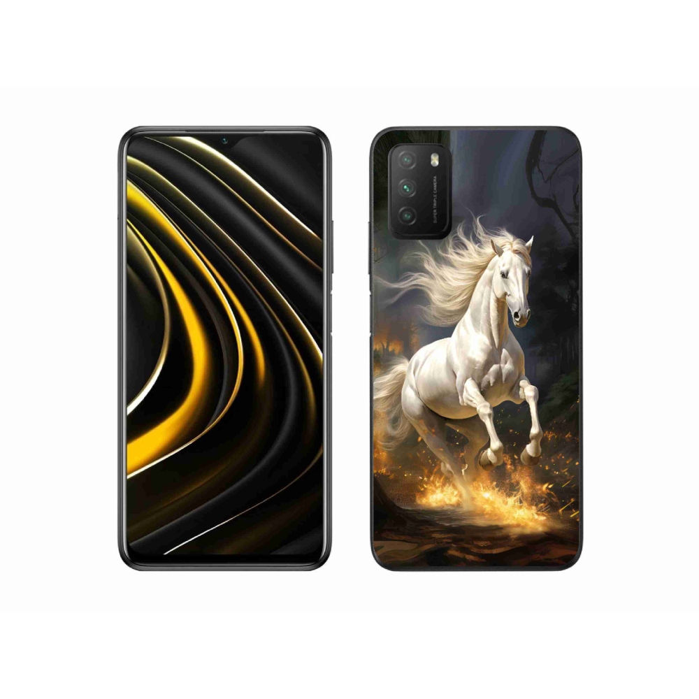 Gelový kryt mmCase na Xiaomi Poco M3 - bílý kůň 2