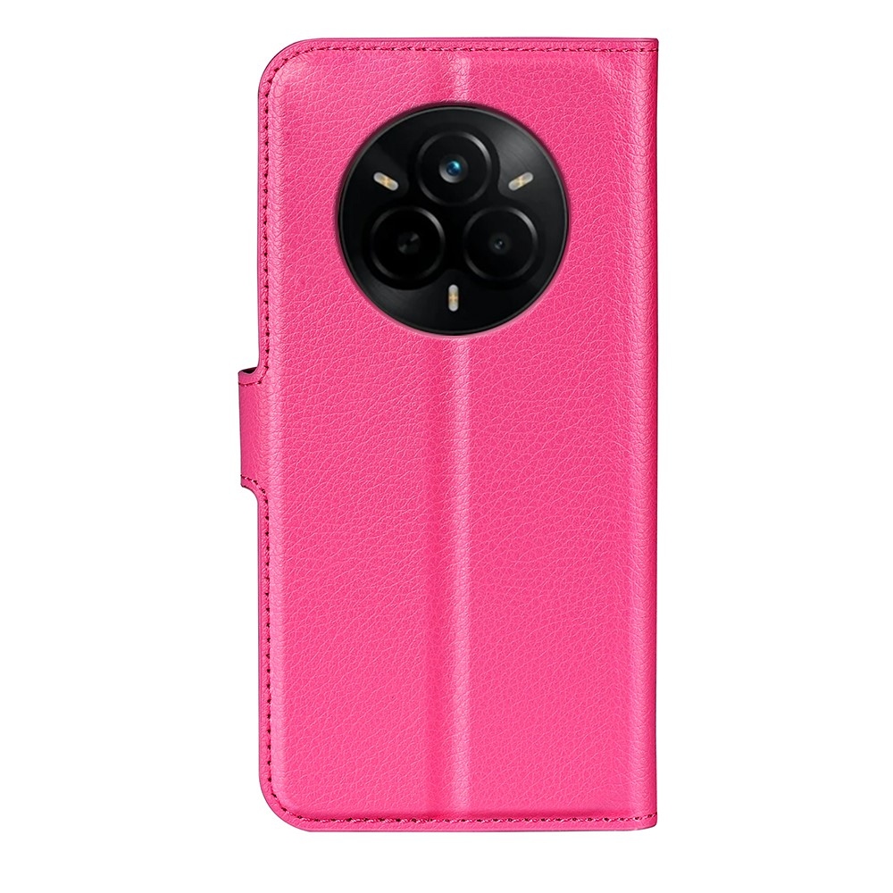 Litchi knížkové pouzdro na Realme 14 Pro+ 5G - rose