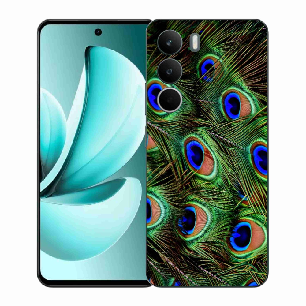 Gelový kryt mmCase na Realme C71 - paví peří