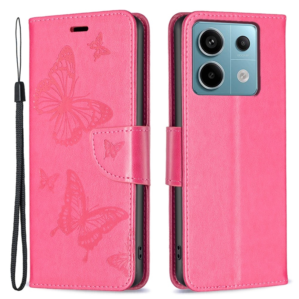 Butterfly knížkové pouzdro na Xiaomi Redmi Note 13 Pro 4G/Poco M6 Pro - rose