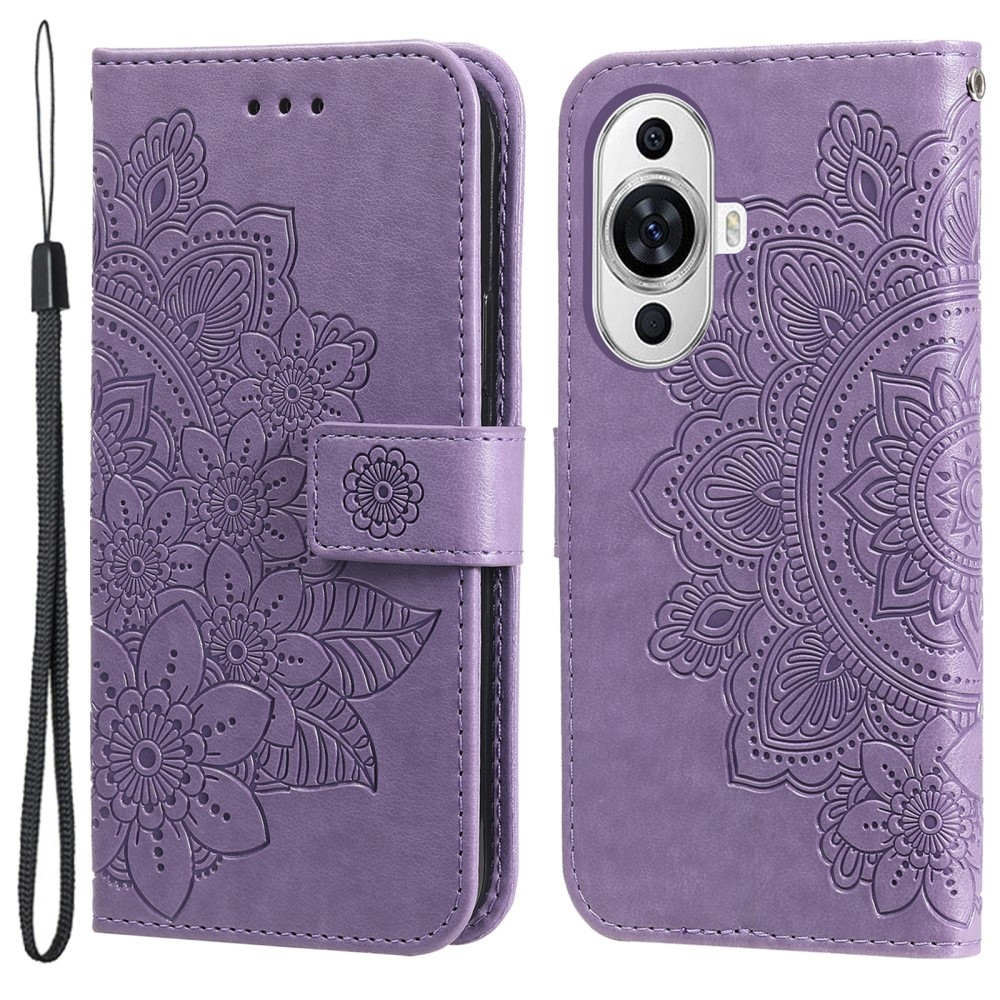 Mandala knížkové pouzdro na Huawei Nova 11 - fialové