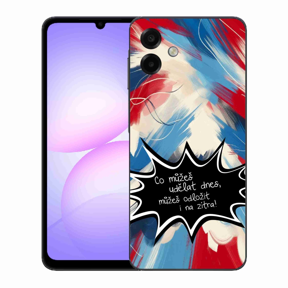 Gelový kryt mmCase na Samsung Galaxy A07 4G - vtipný text 9 černé pozadí