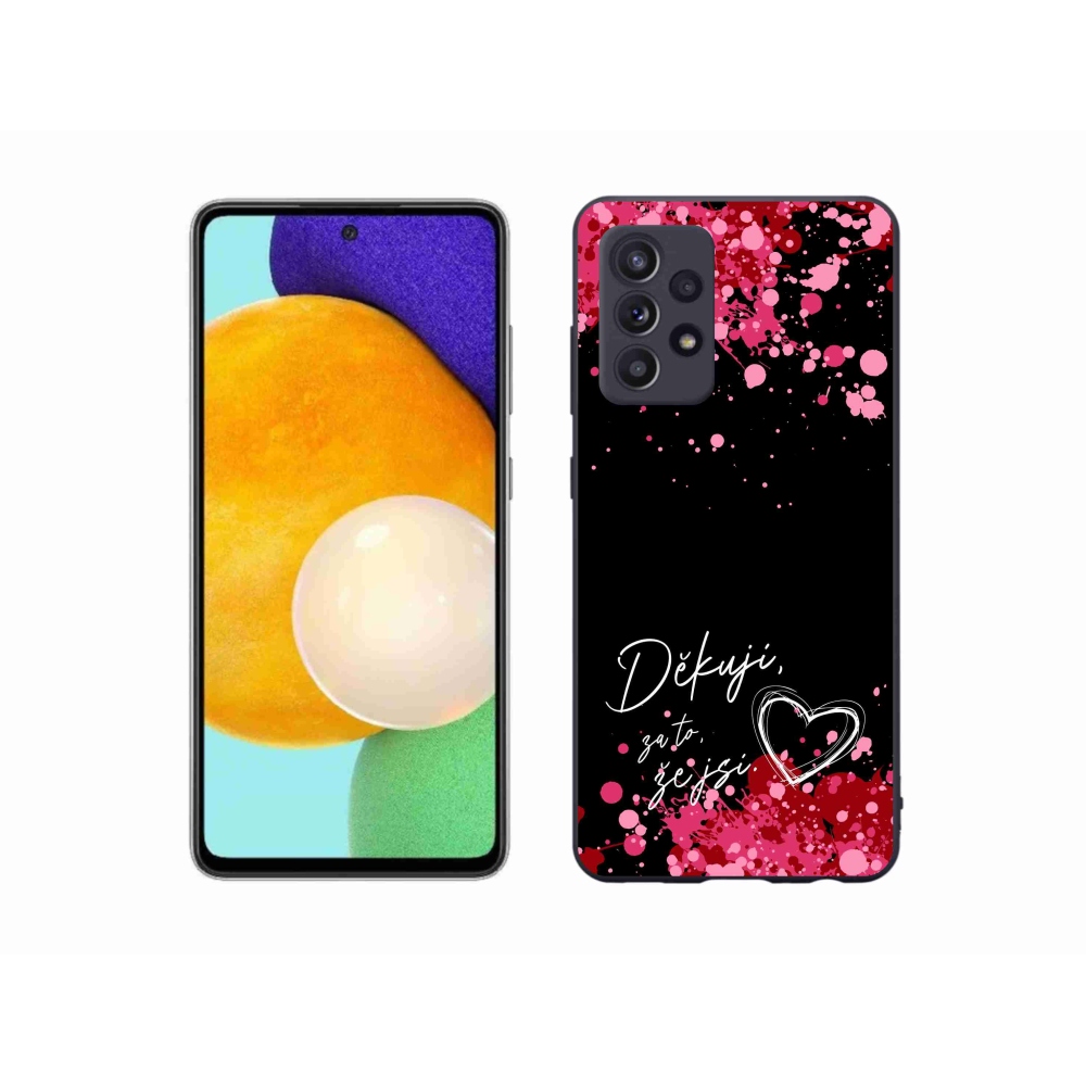 Gelový kryt mmCase na Samsung Galaxy A52/A52 5G - zamilovaný text 2 černé pozadí