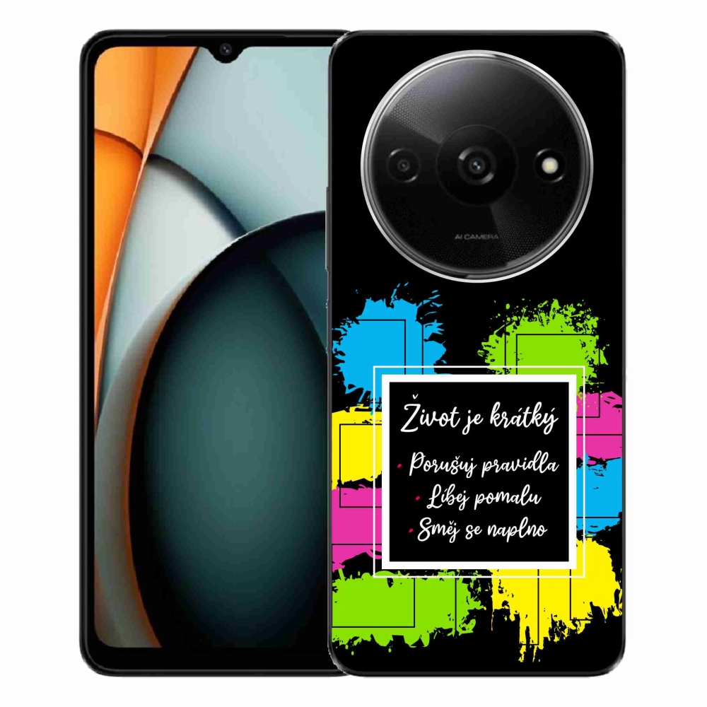 Gelový kryt mmCase na Xiaomi Redmi A3  - citát 5 černé pozadí